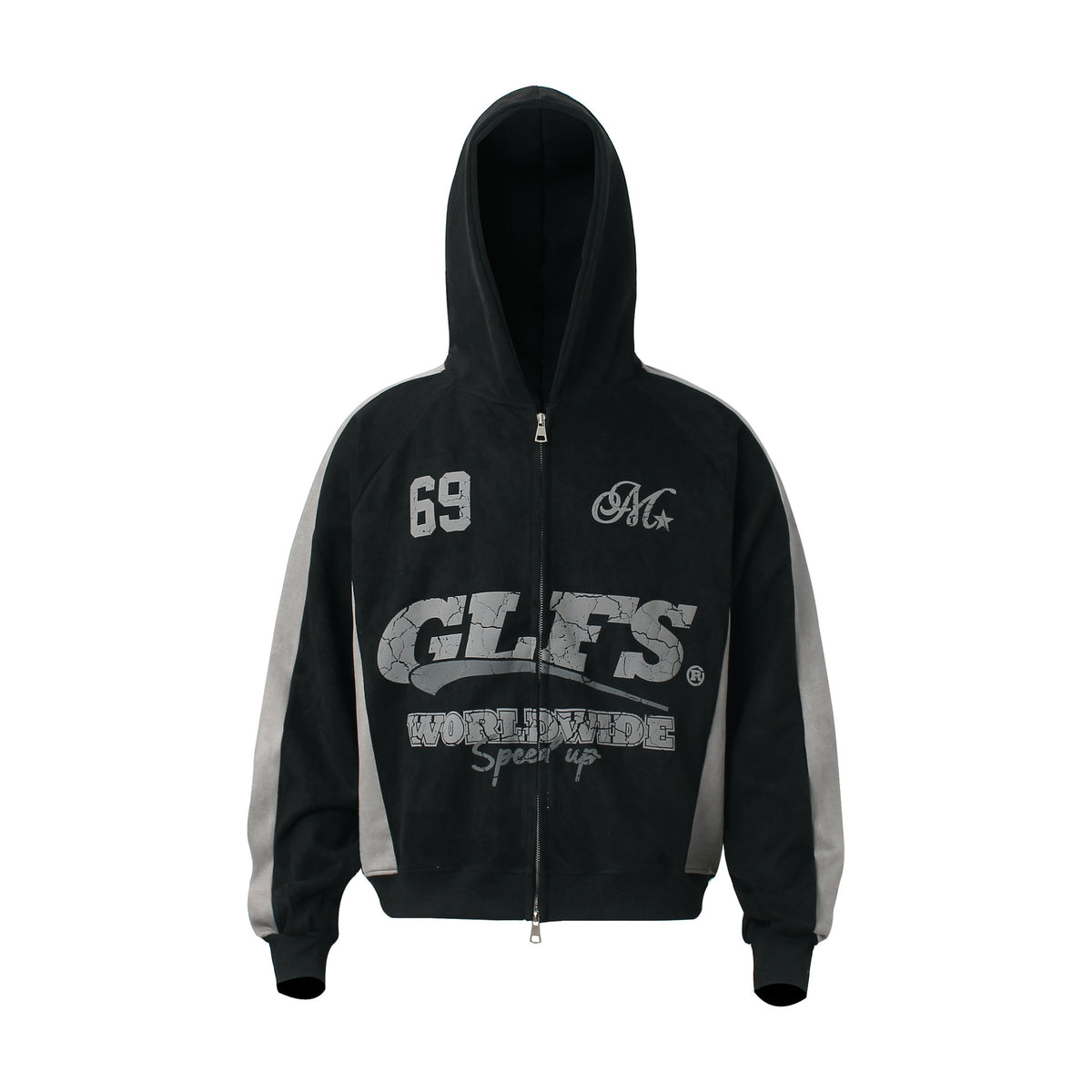 Suede Zipper Hoodie