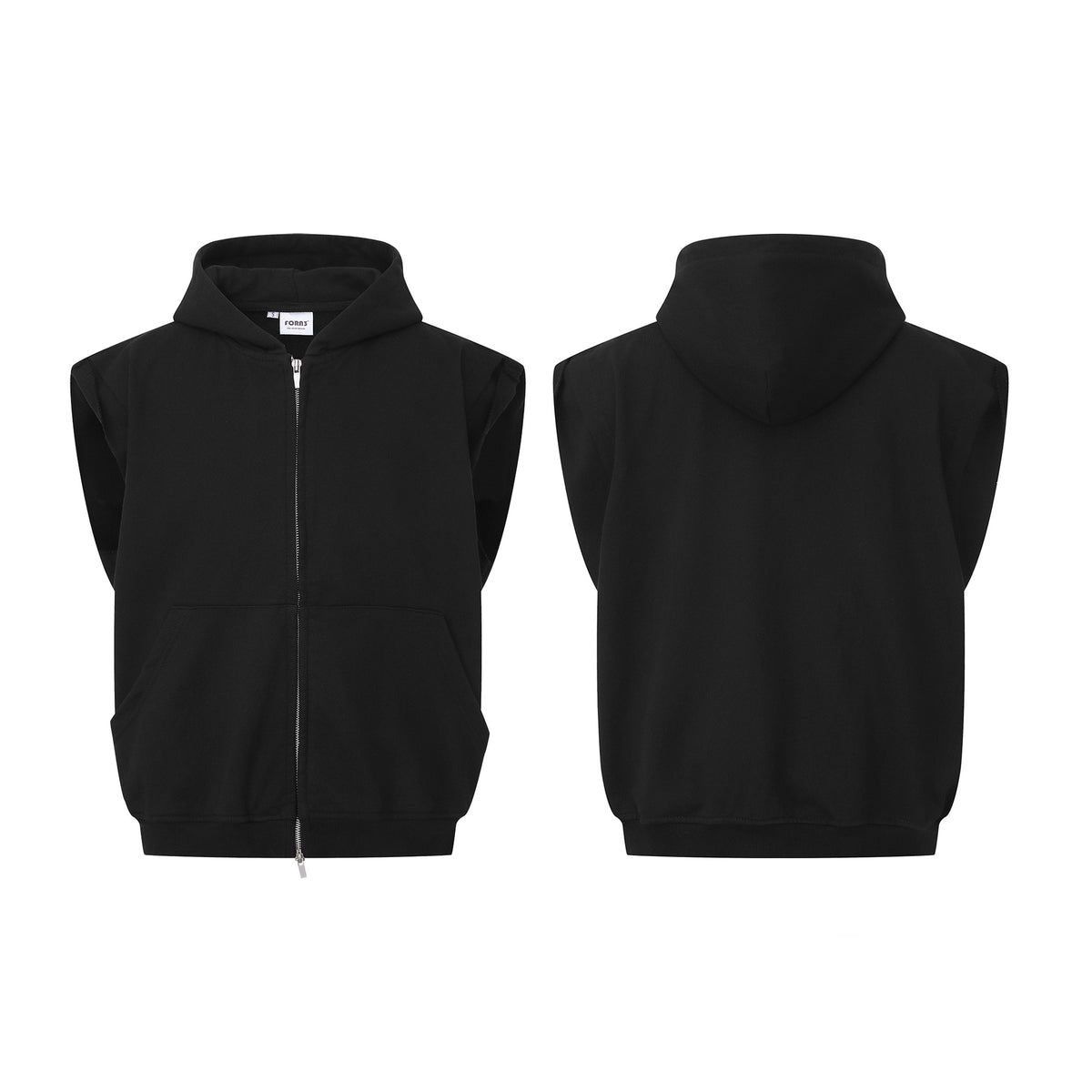 Sleeveless Zip-Up Hoodie
