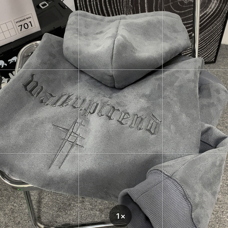 American Retro Suede Hoodie