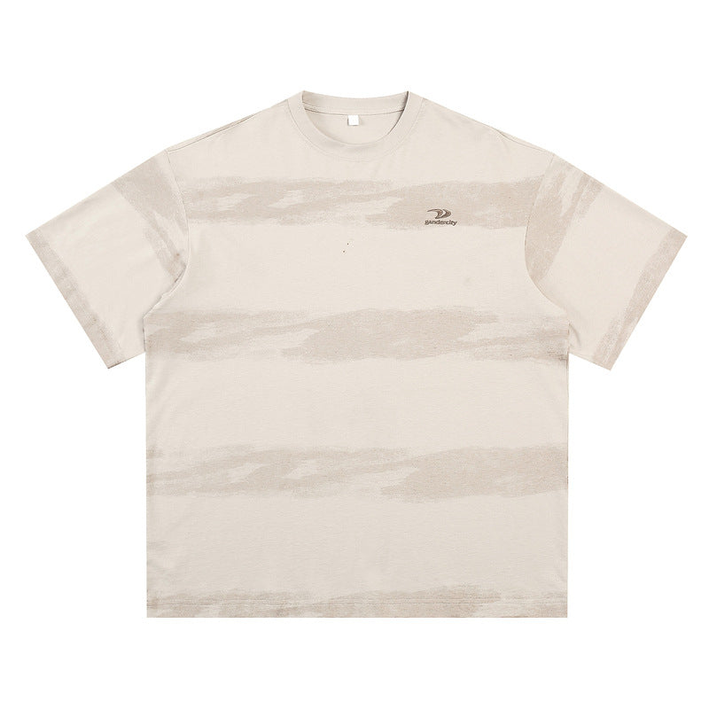 Abstract Stripe Oversized Tee