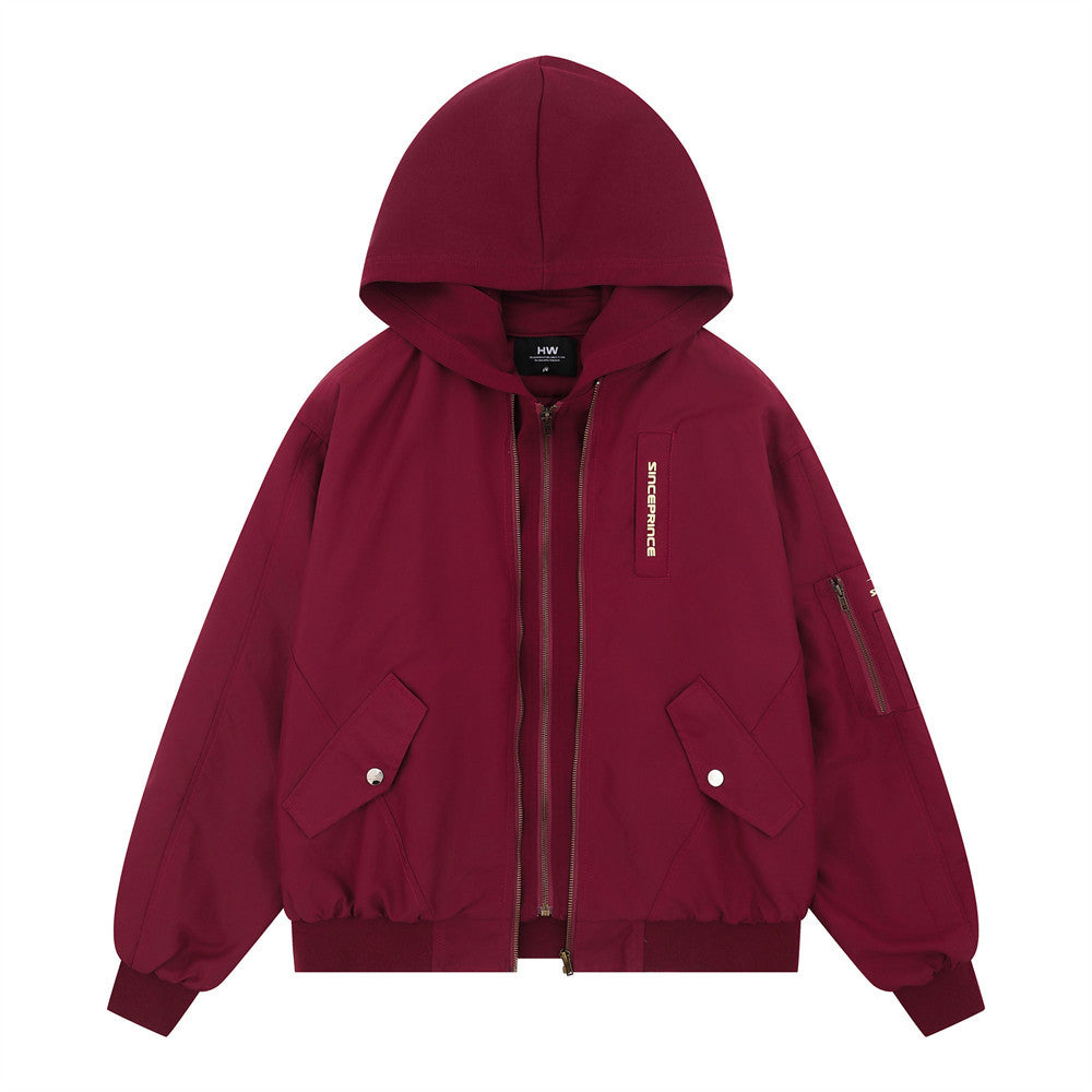 Double-Zip Utility Bomber Jacket