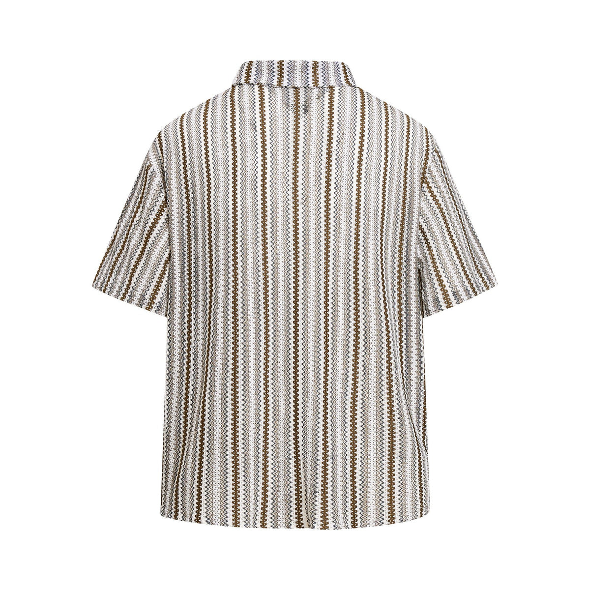 Wavy Pattern Short Sleeve Shirt