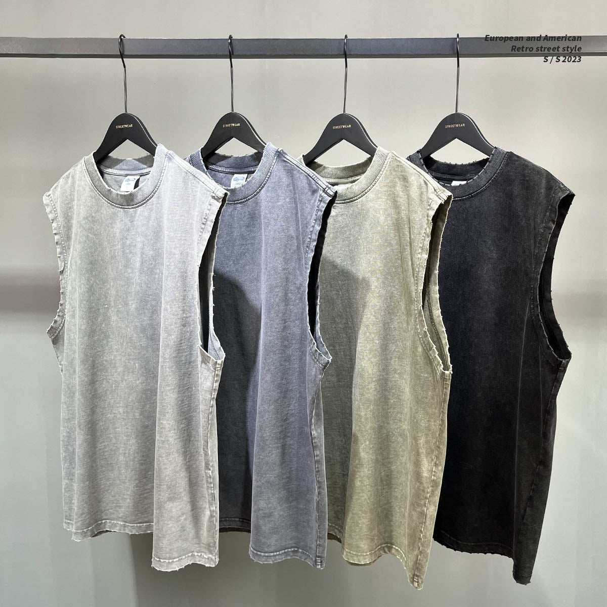 Washed Raw-Hem Tank