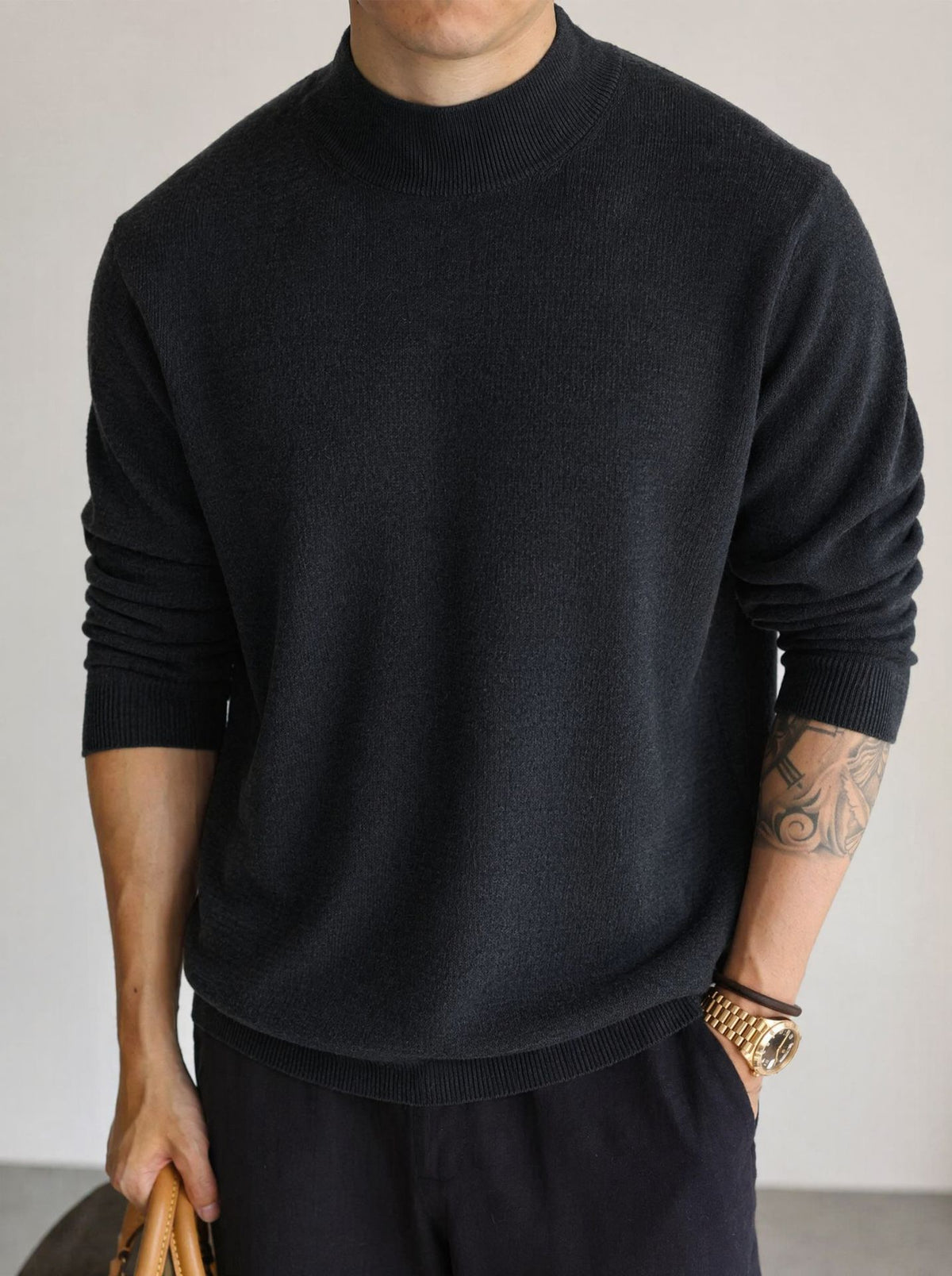 Minimal Mock Neck Knit