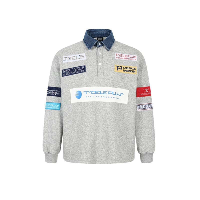 Denim Collar Rugby Shirt