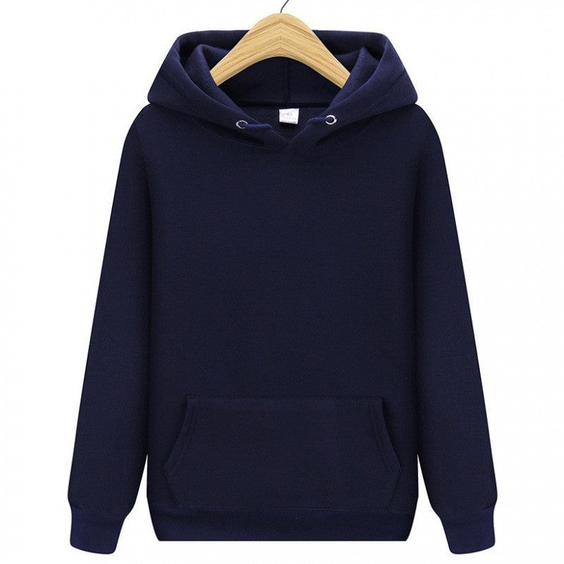 Plain Casual Athletic Pullover Hoodie