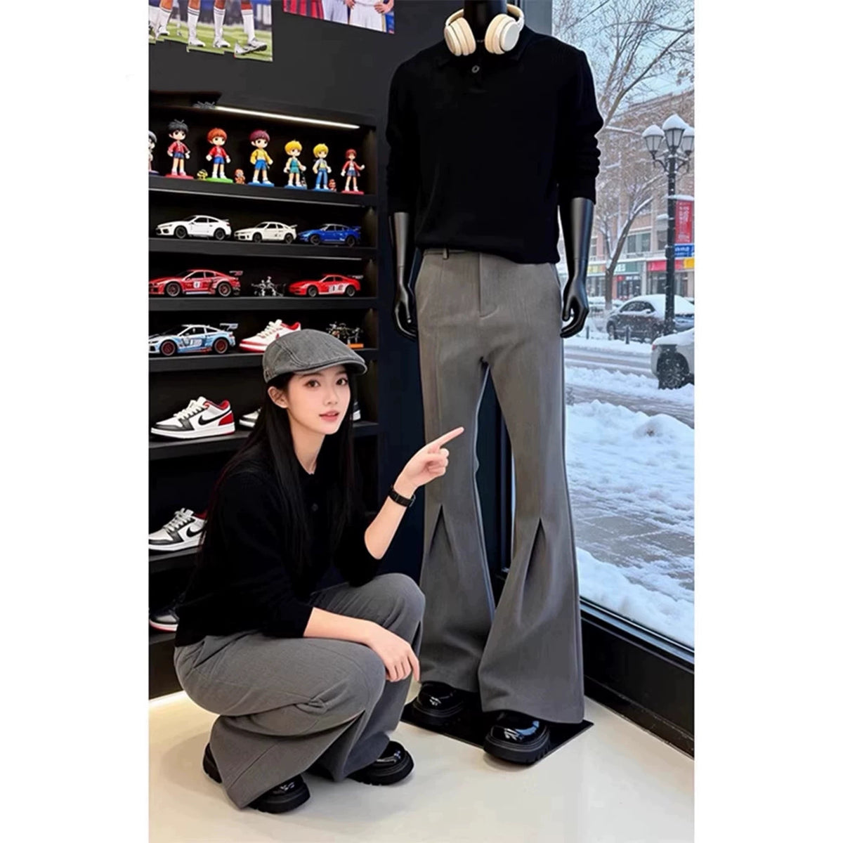 Classic Tailored Flared Trousers