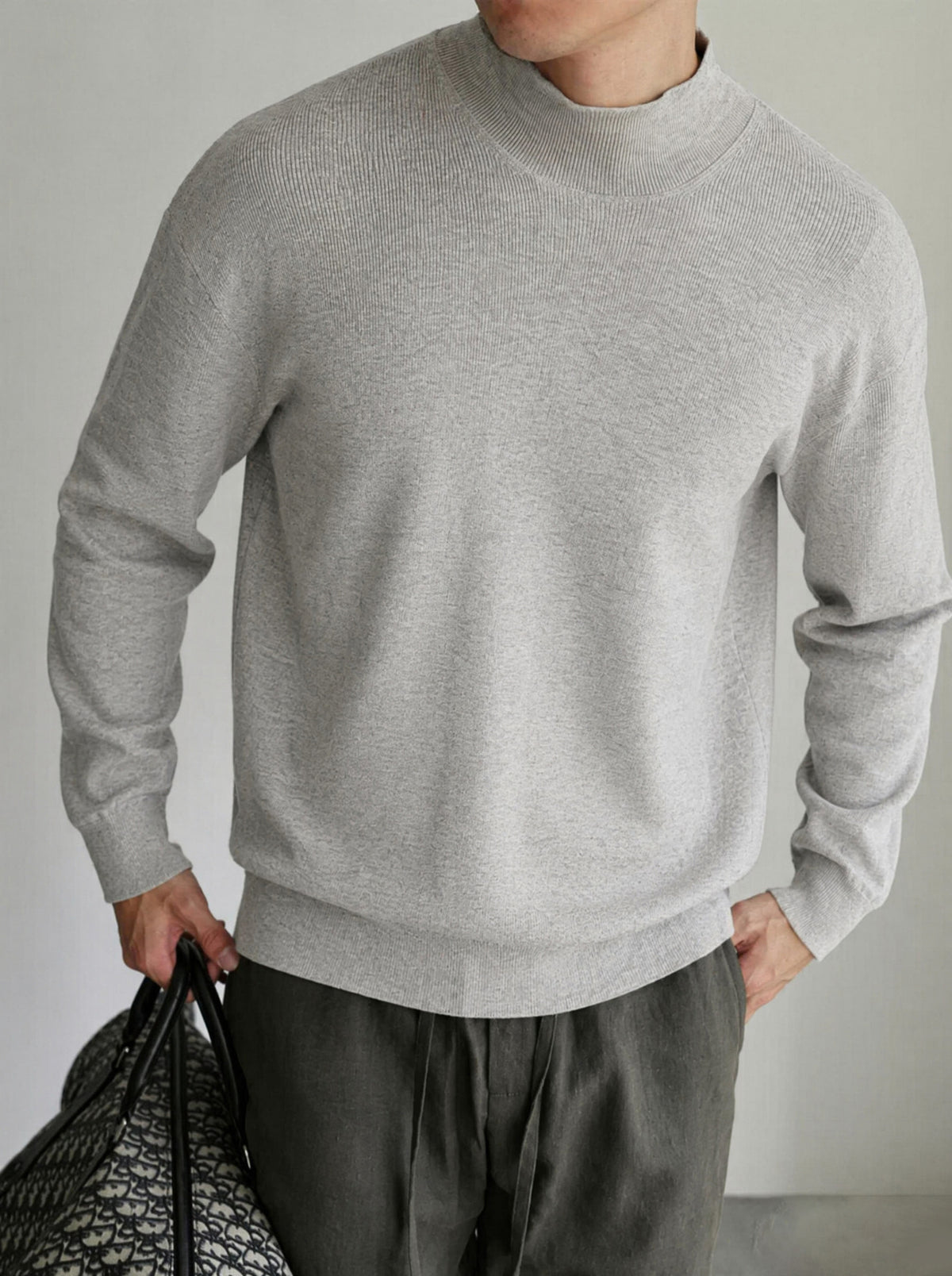 Minimal Mock Neck Knit