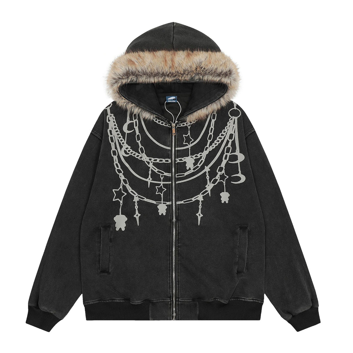 Woolen Collar Cardigan Jacket
