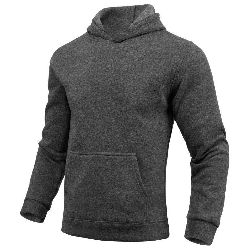 Plain Casual Athletic Pullover Hoodie