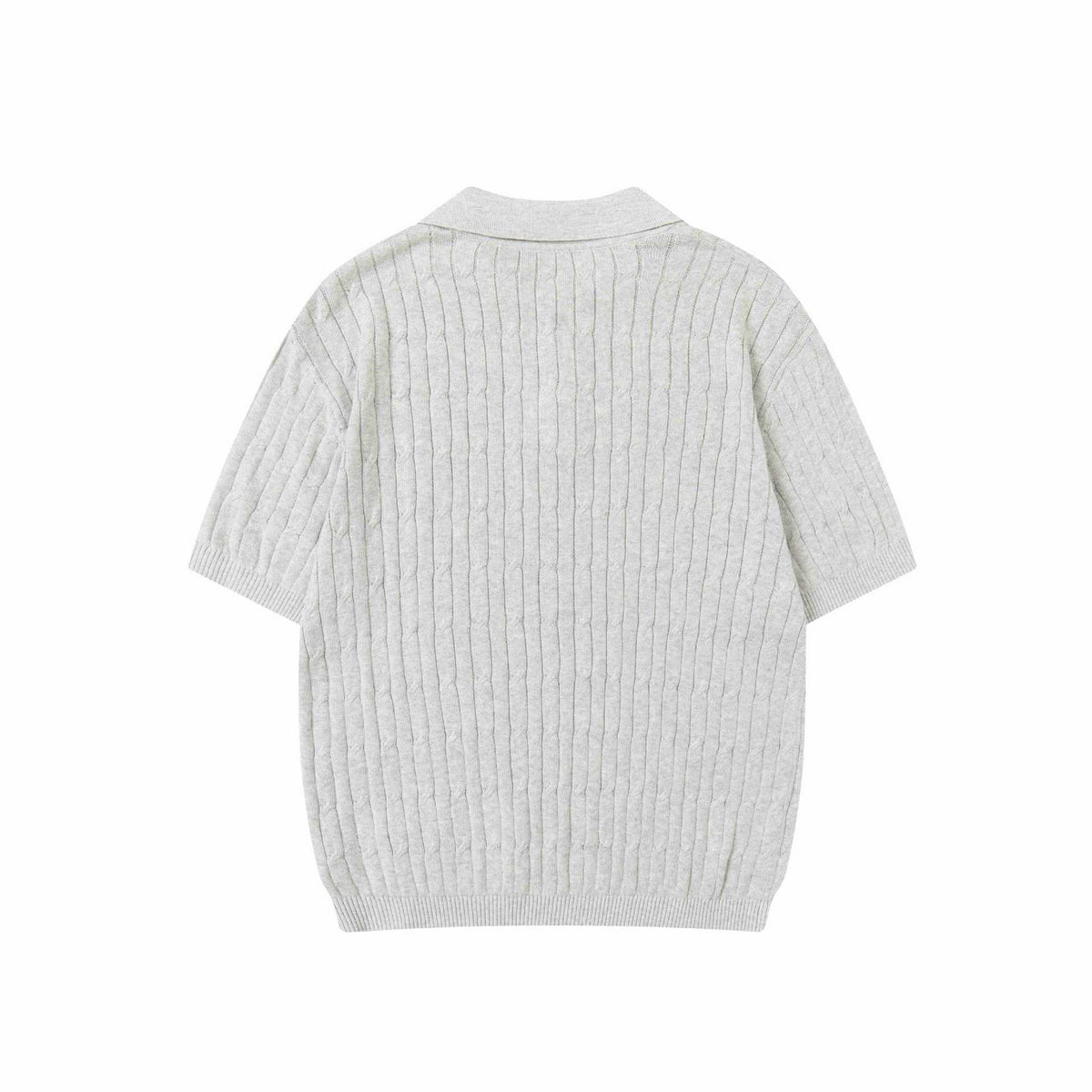 Cable Knit Polo Shirt