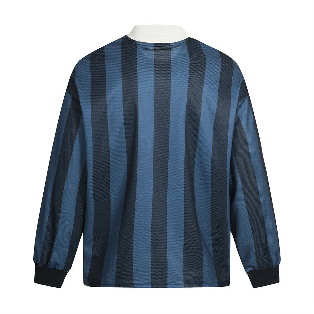 Vertical Striped V-neck Jersey