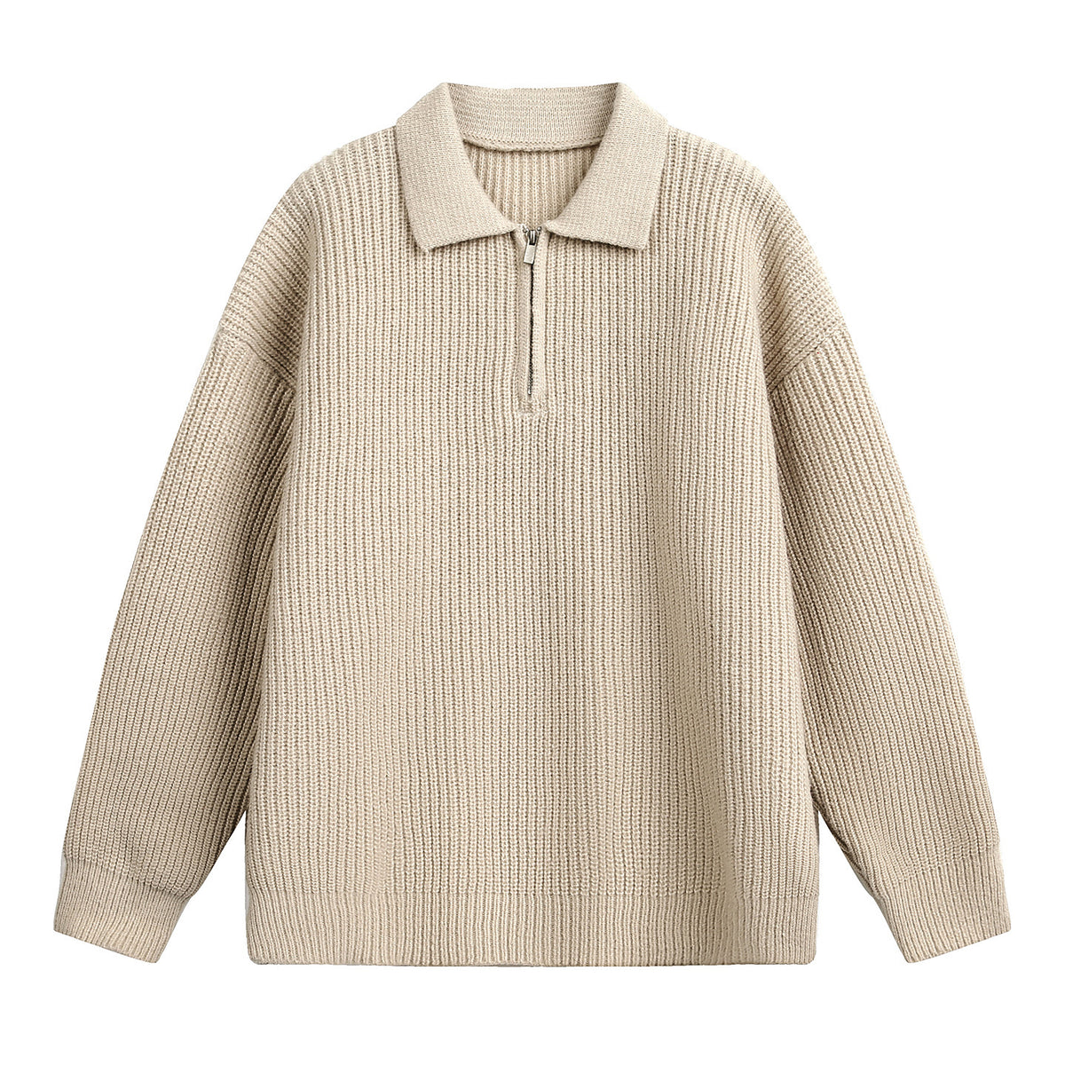 Half-Zip Knit Polo Sweater