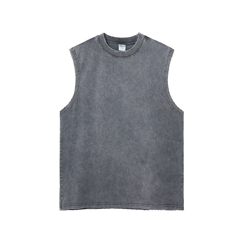 Washed Raw-Hem Tank