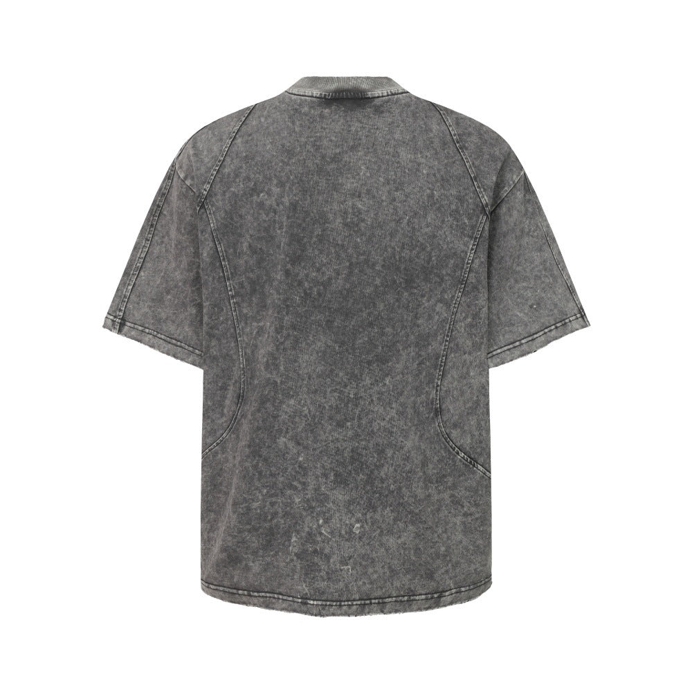 Washed Panel Oversized Tee