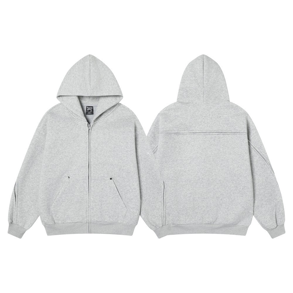 Splicing Zipper Hoodie