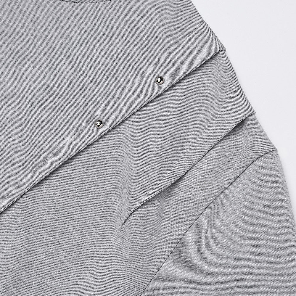 Rivet Detail Cropped Boxy Tee