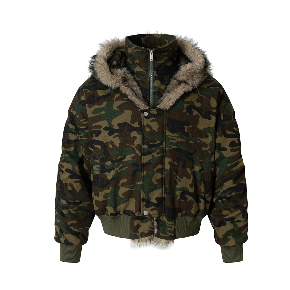 Fur Trim Utility Jacket
