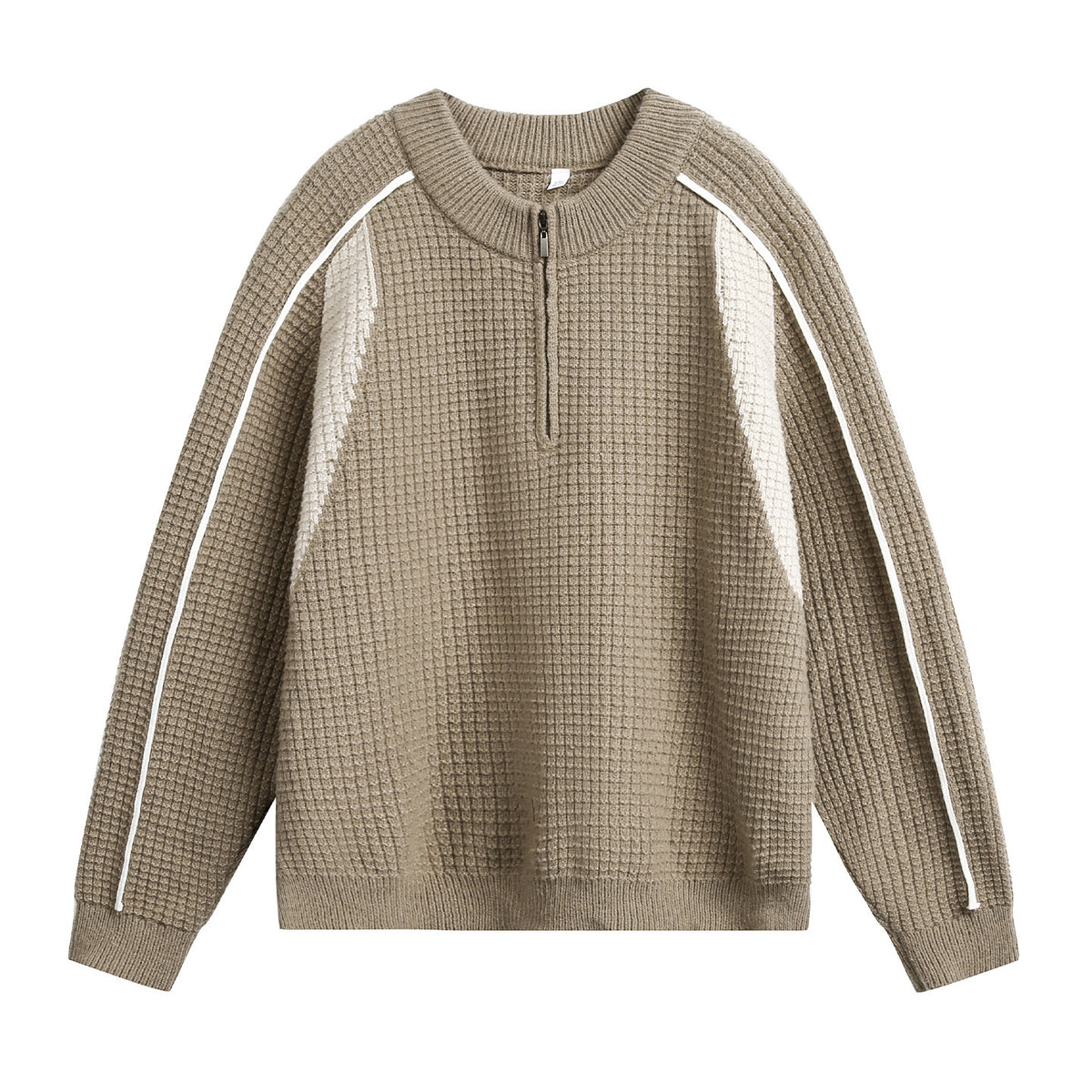 Textured Half Zip Knit Sweater
