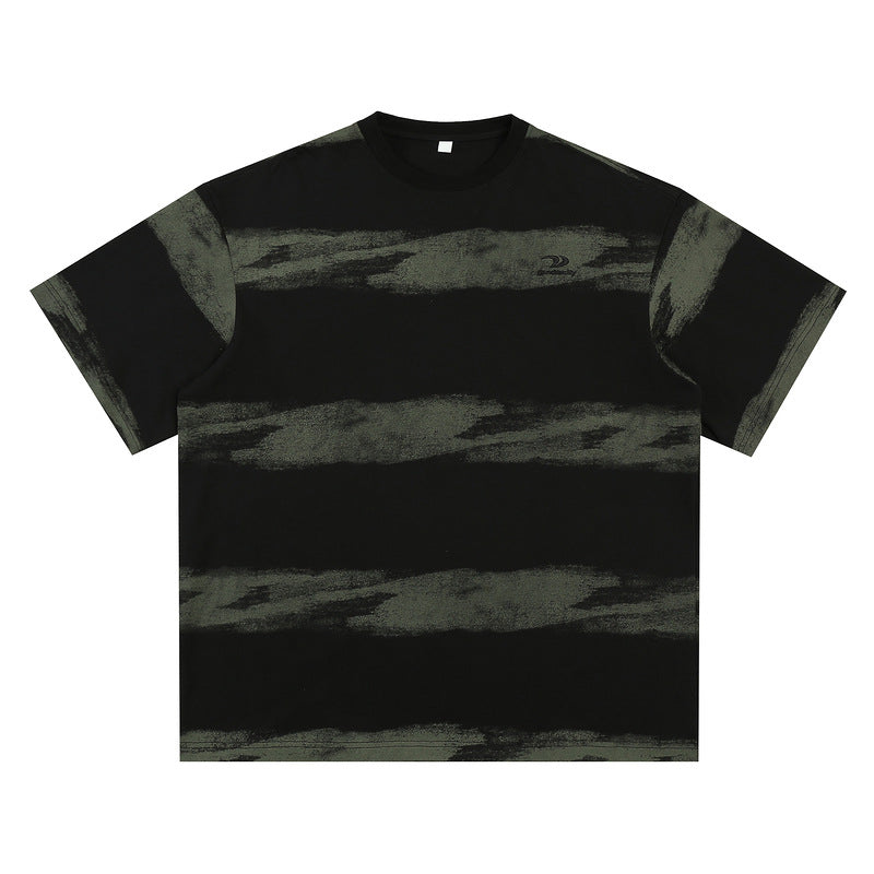 Abstract Stripe Oversized Tee