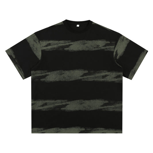 Abstract Stripe Oversized Tee