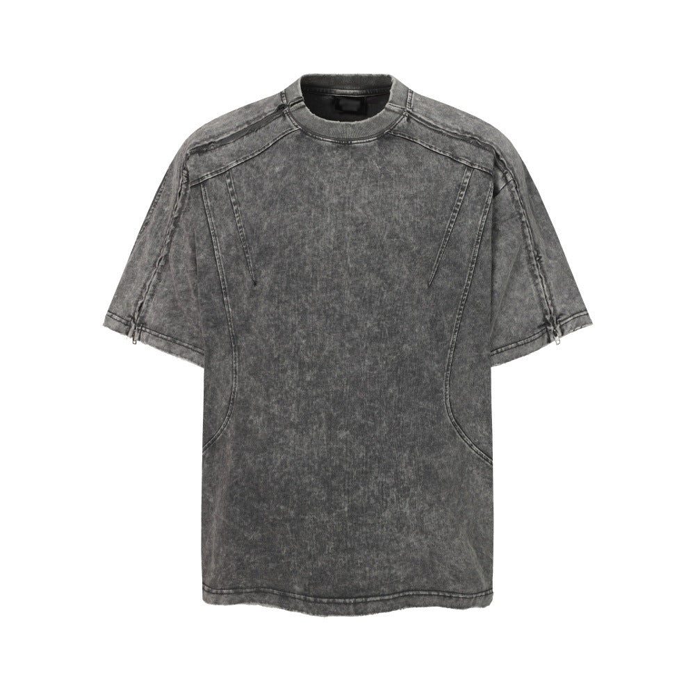 Washed Panel Oversized Tee