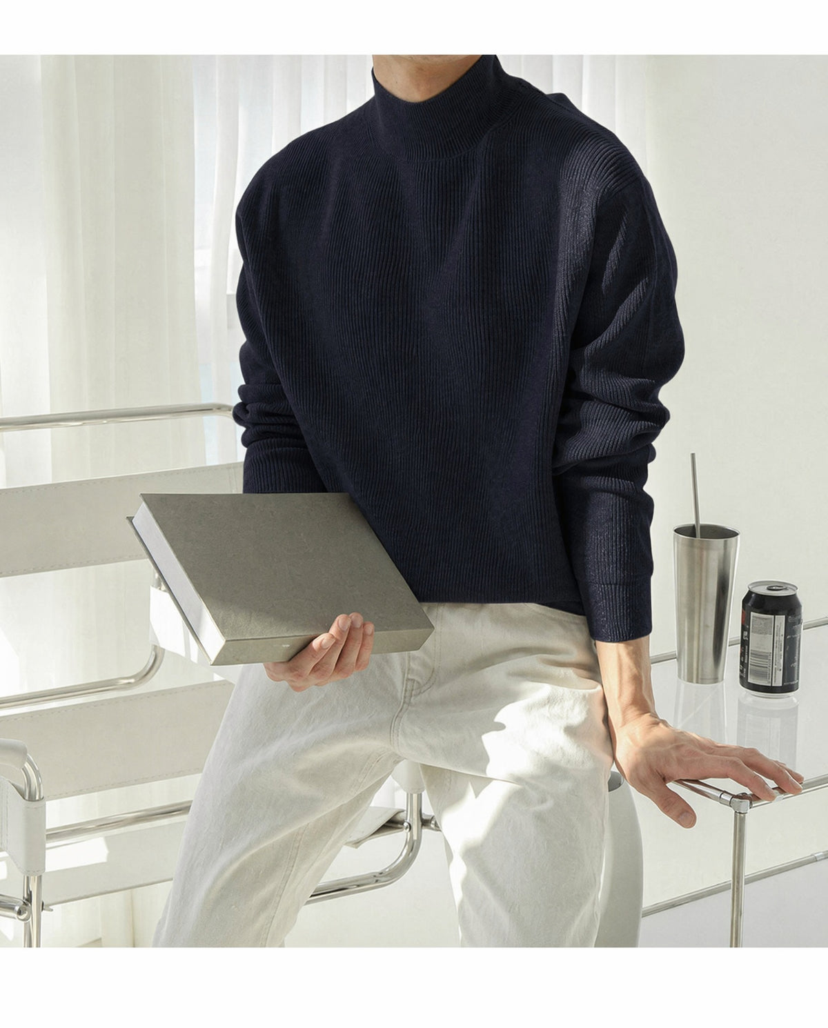 Minimal Mock Neck Knit