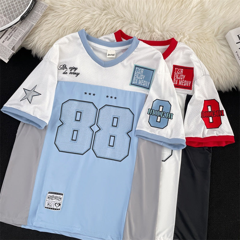 V-neck Casual Jersey