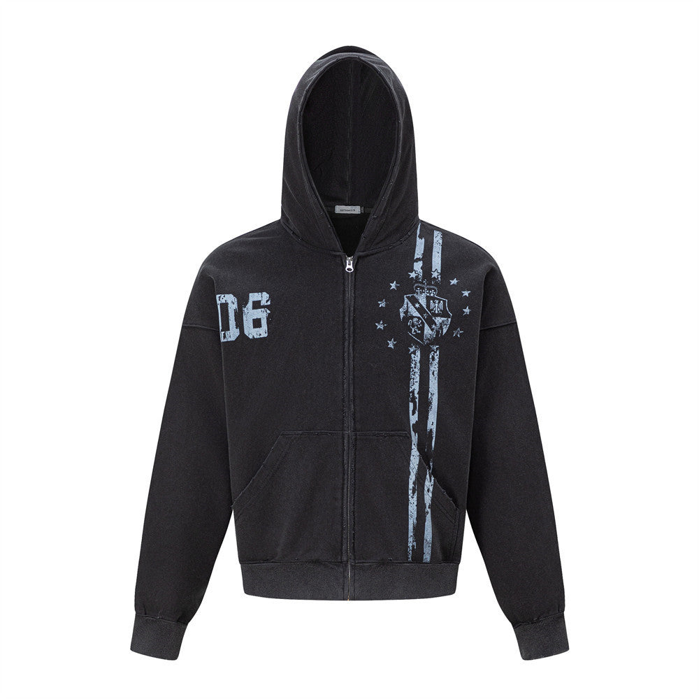 Hoodie loose men's star print