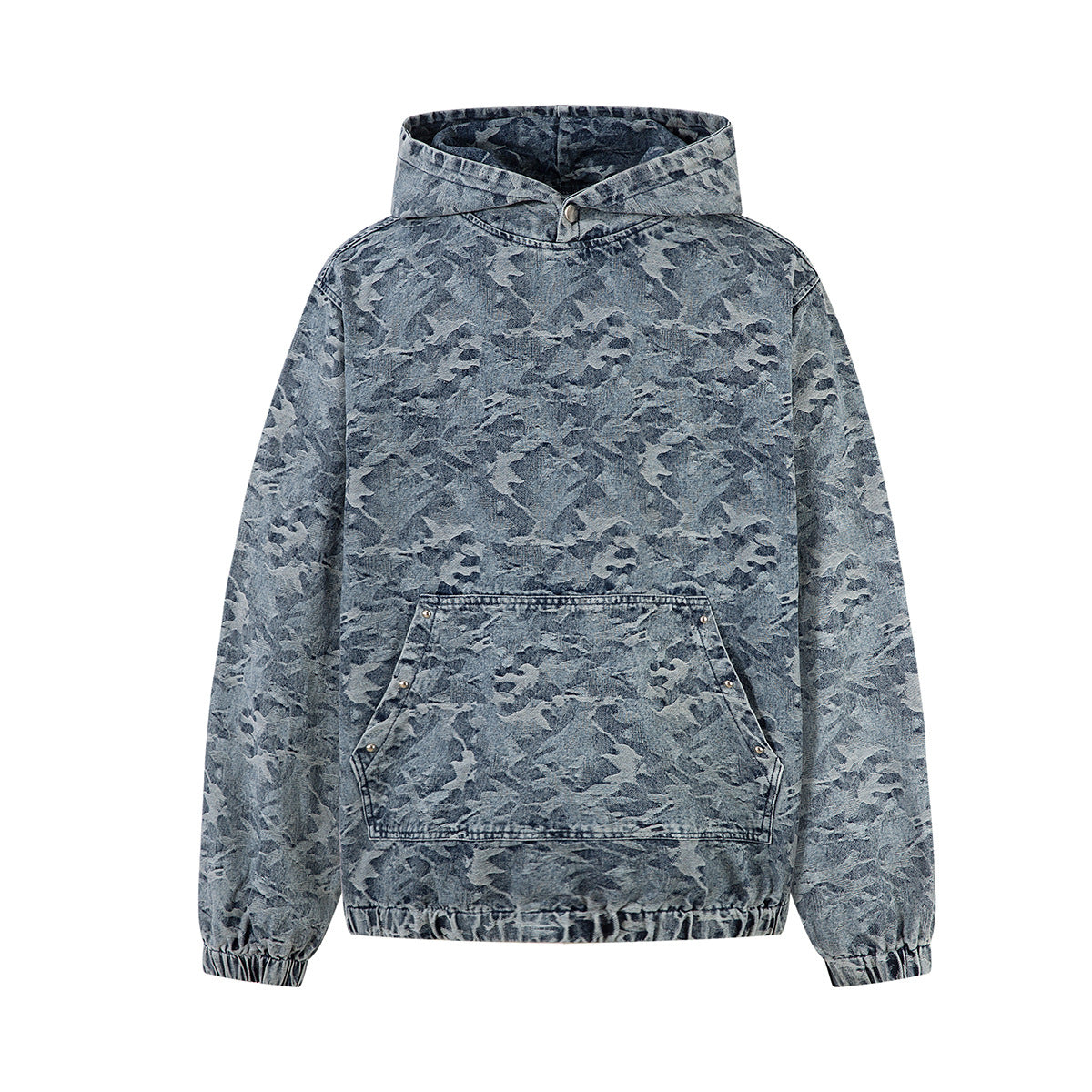 Washed Camouflage Style Hoodie