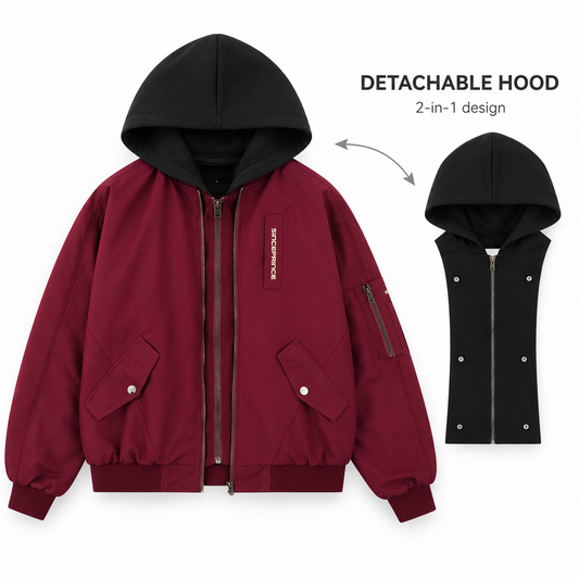 Double-Zip Utility Bomber Jacket