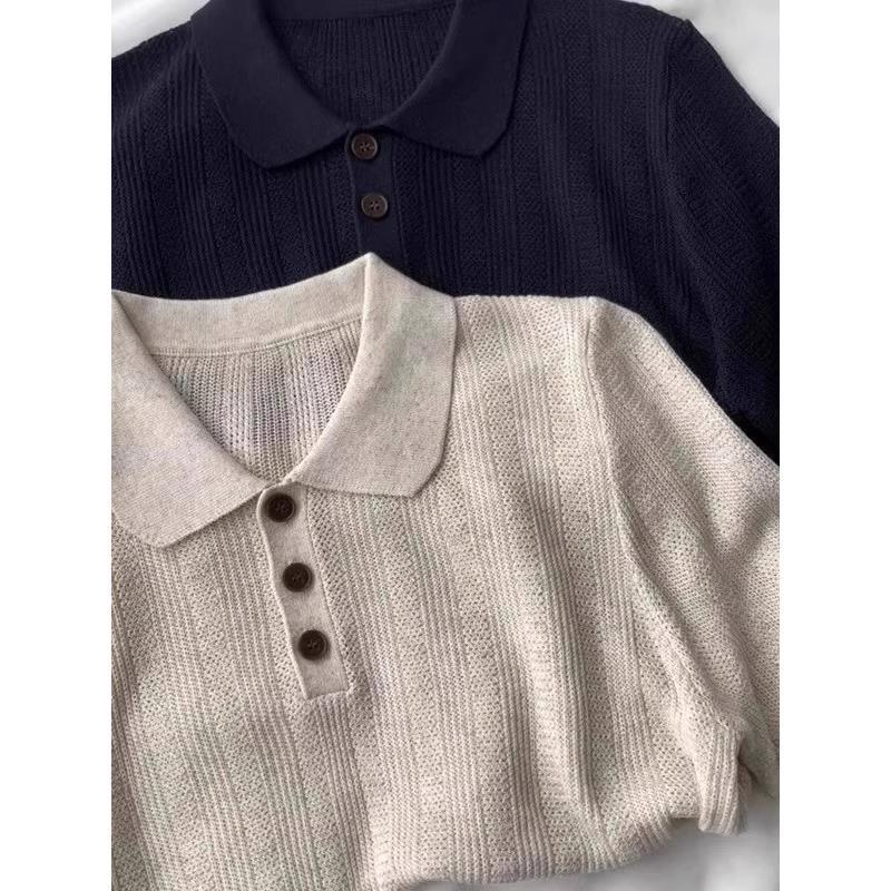 Textured Knit Polo
