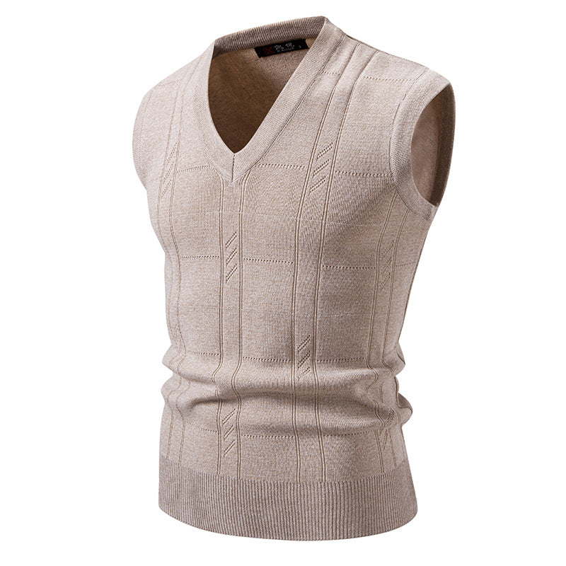Structured V-Neck Knit Vest