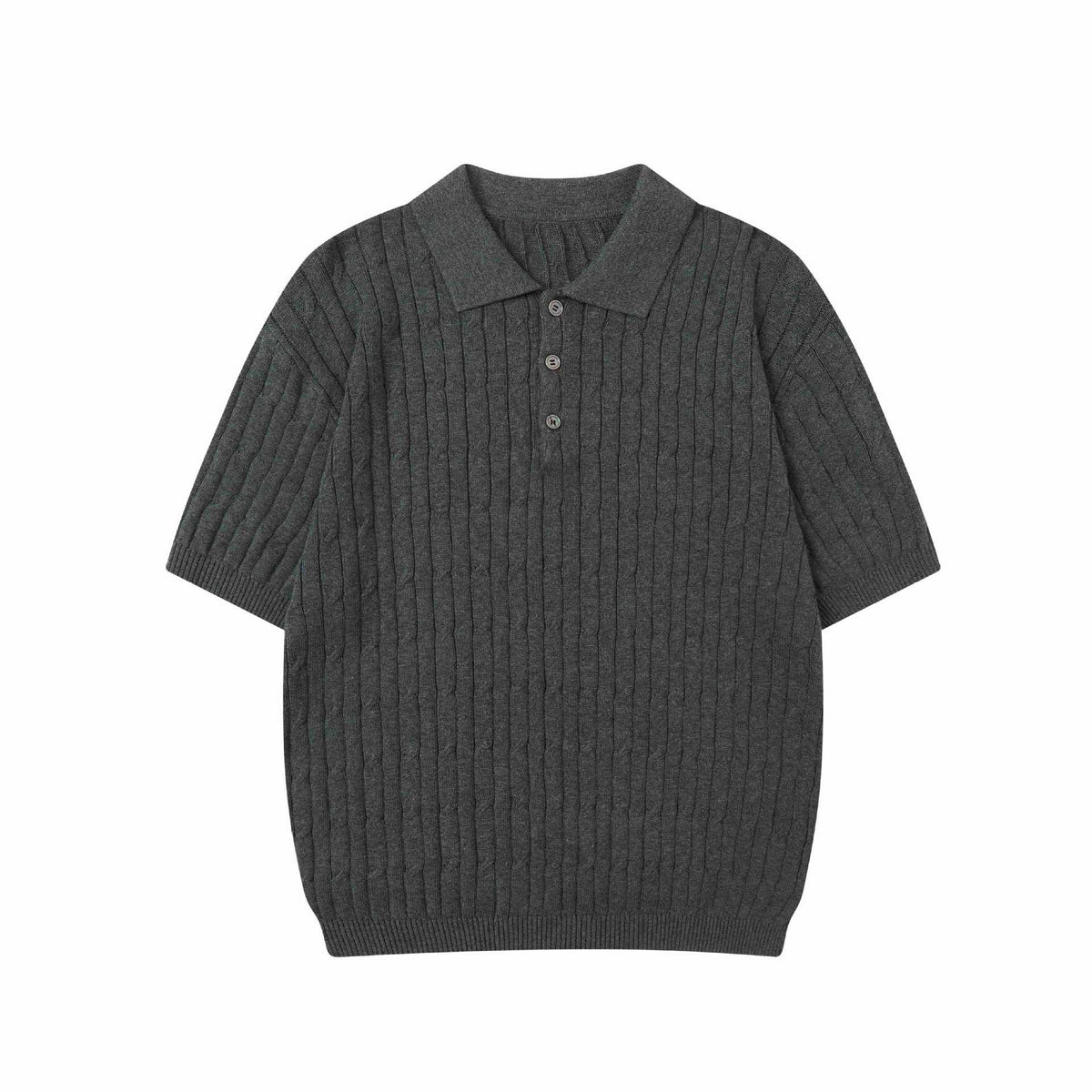 Cable Knit Polo Shirt