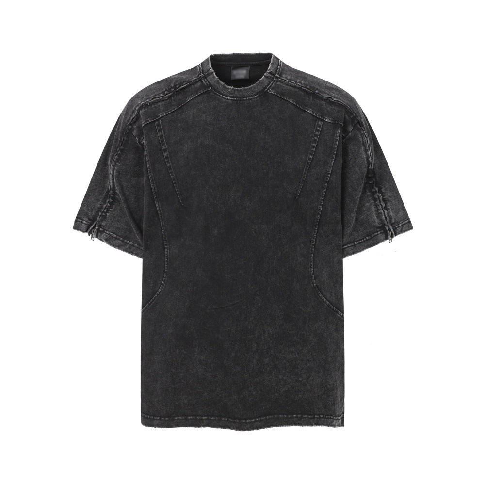 Washed Panel Oversized Tee