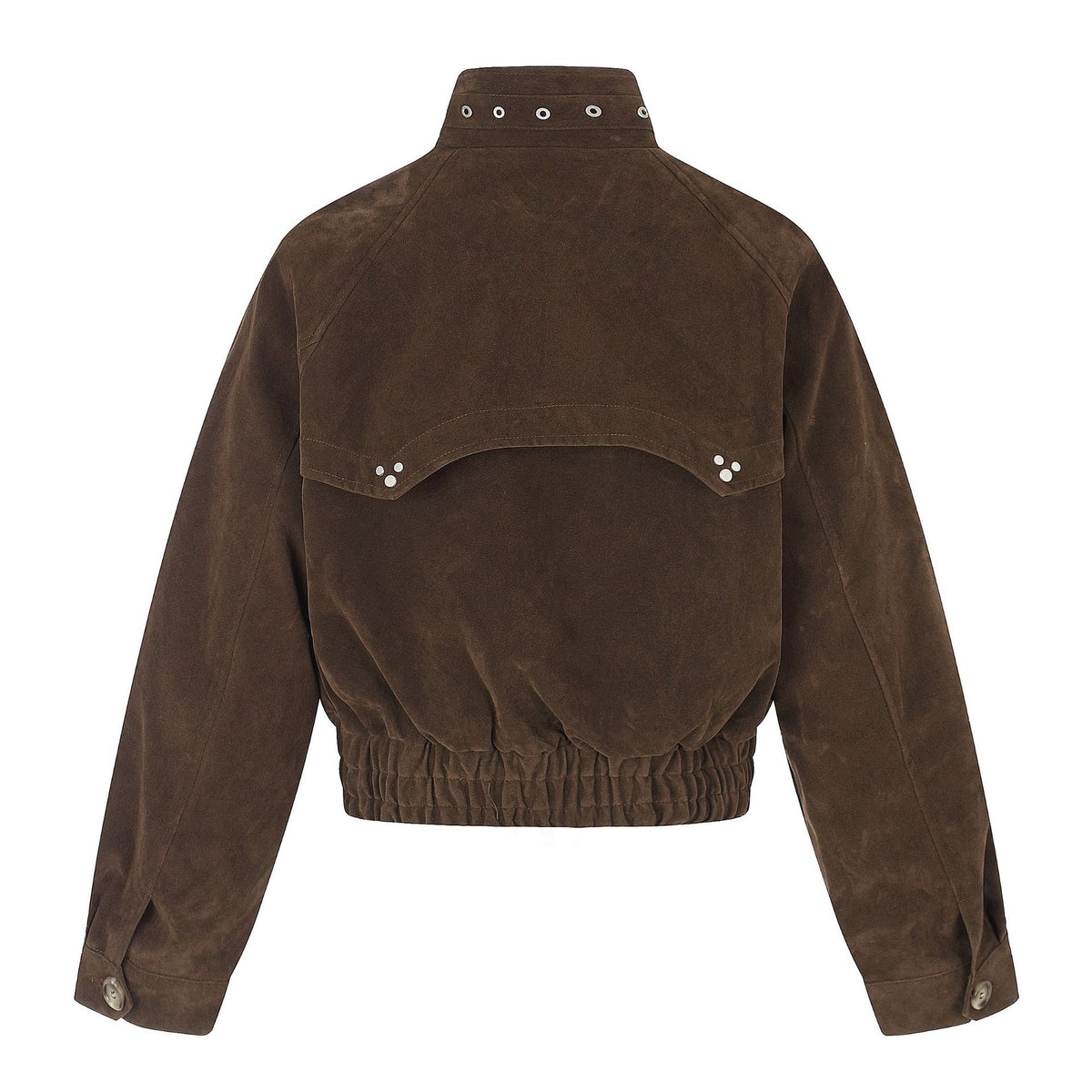 Suede Utility Bomber Jacket
