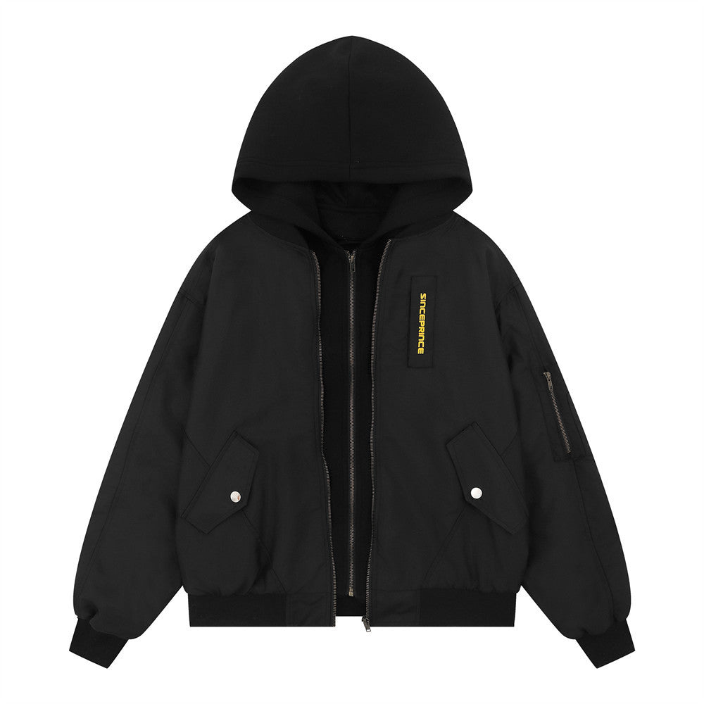 Double-Zip Utility Bomber Jacket