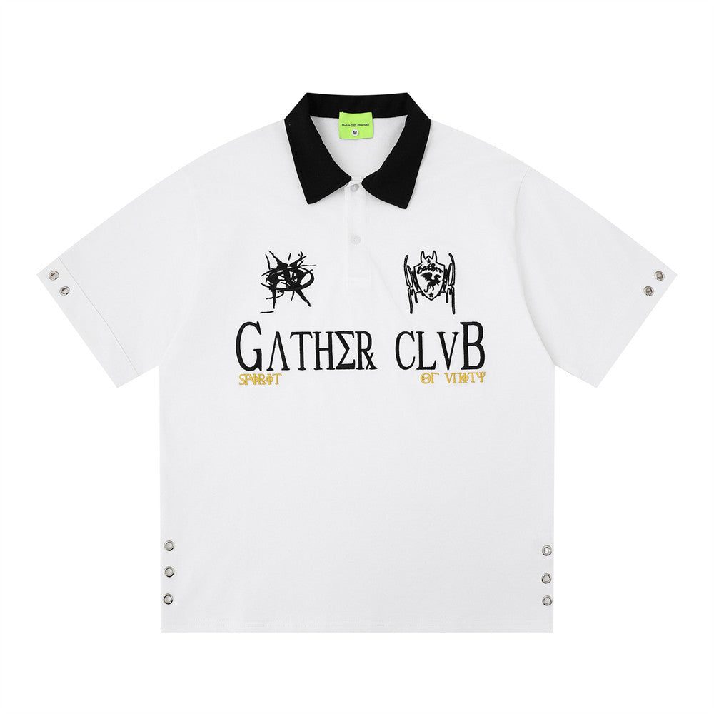 Embroidered Graphic Polo