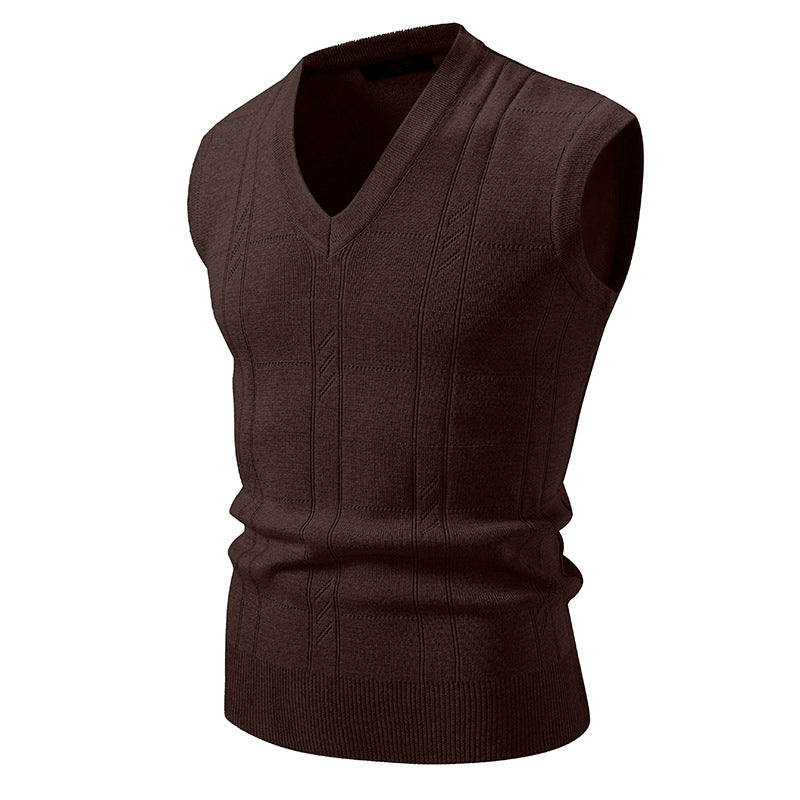 Structured V-Neck Knit Vest