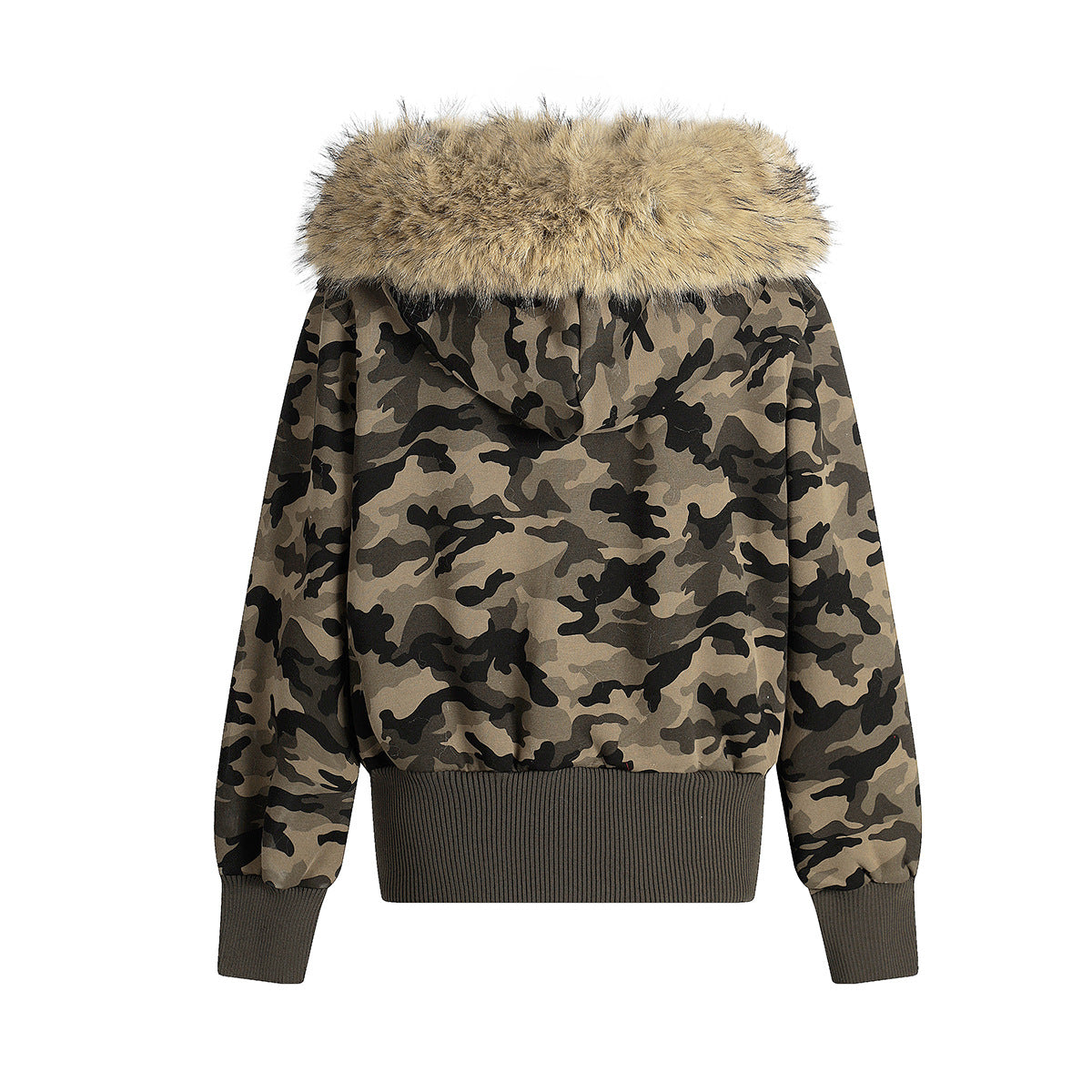 Camouflage Hooded Cardigan