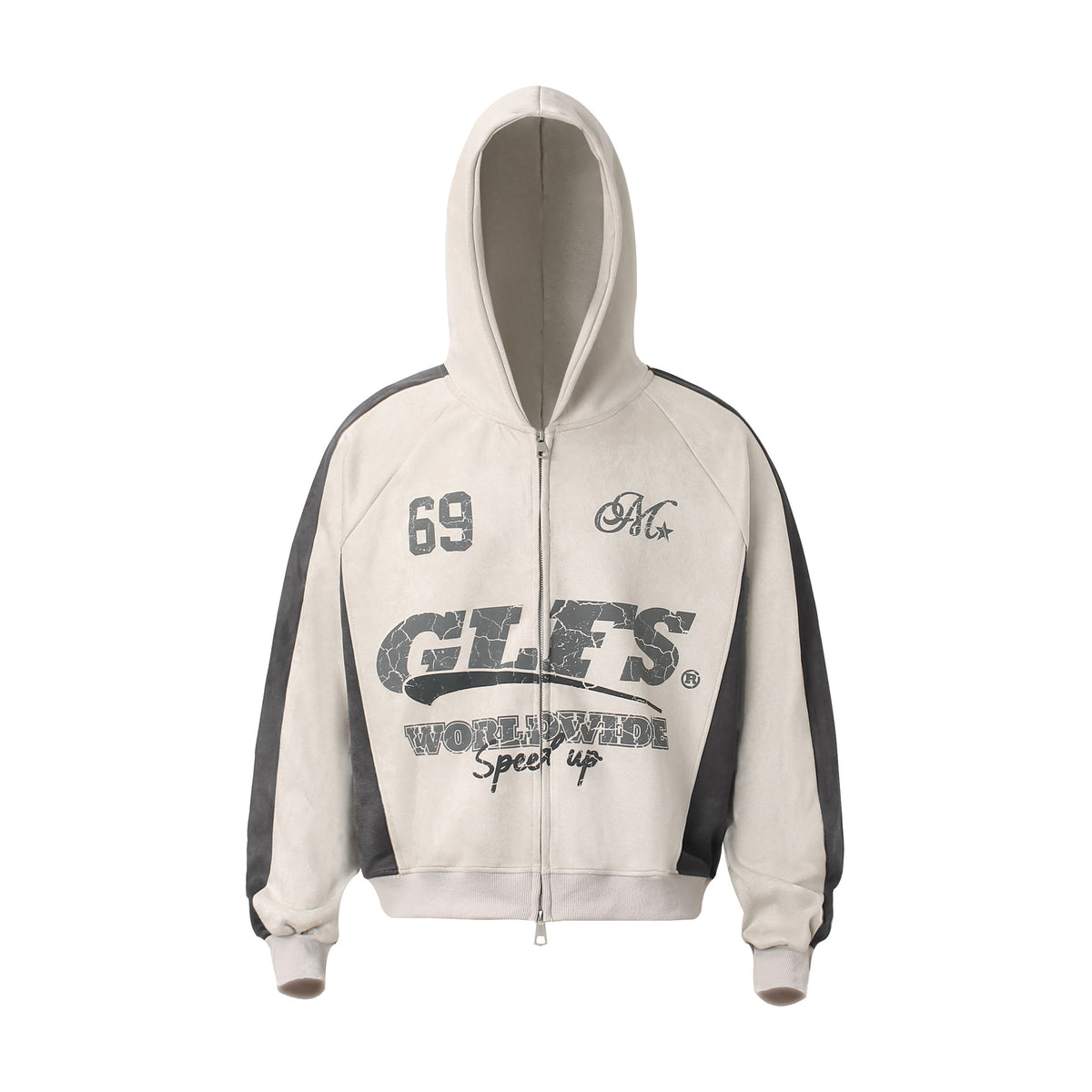 Suede Zipper Hoodie