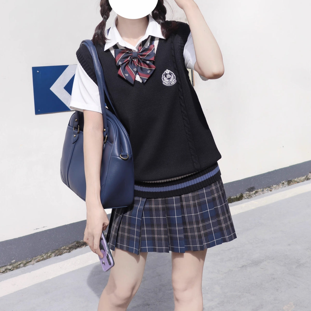 Collegiate V-Neck Knit Vest