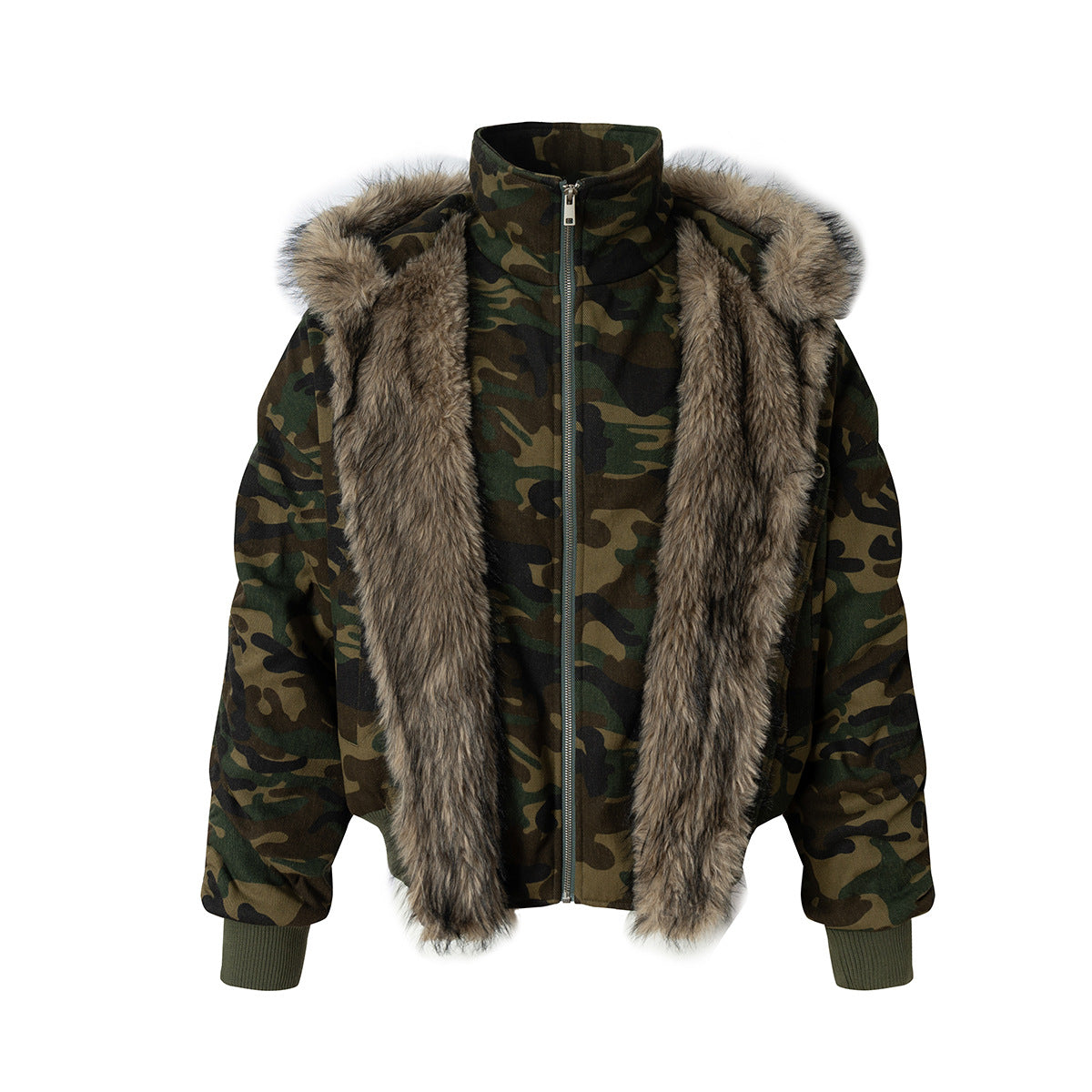 Fur Trim Utility Jacket
