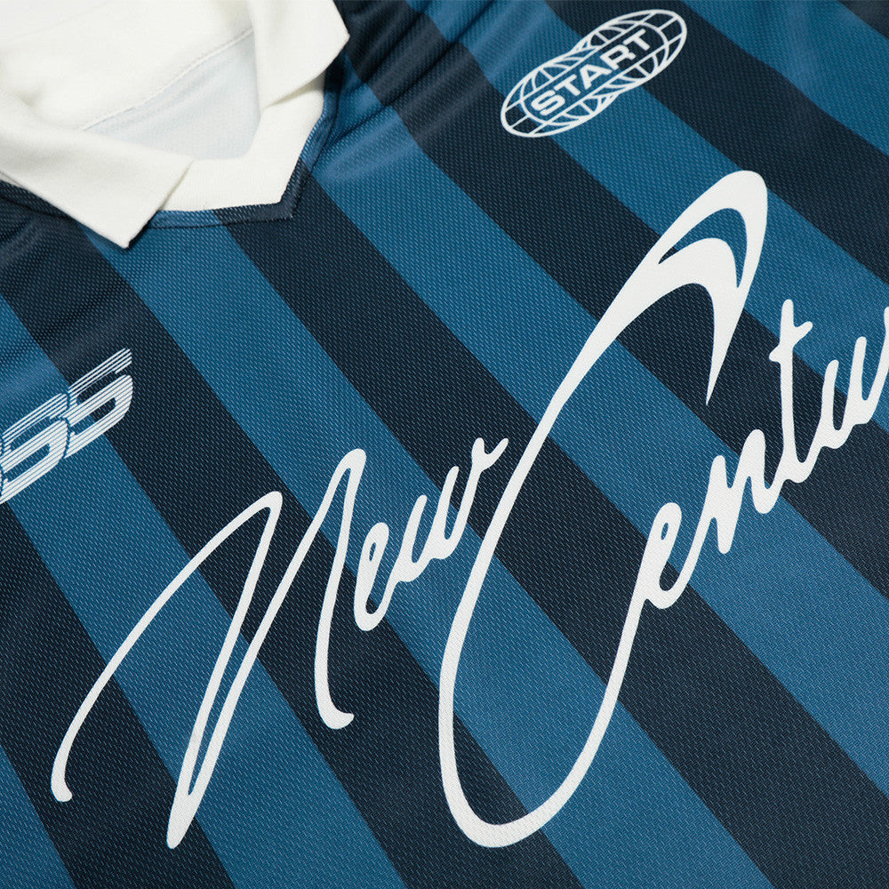 Vertical Striped V-neck Jersey