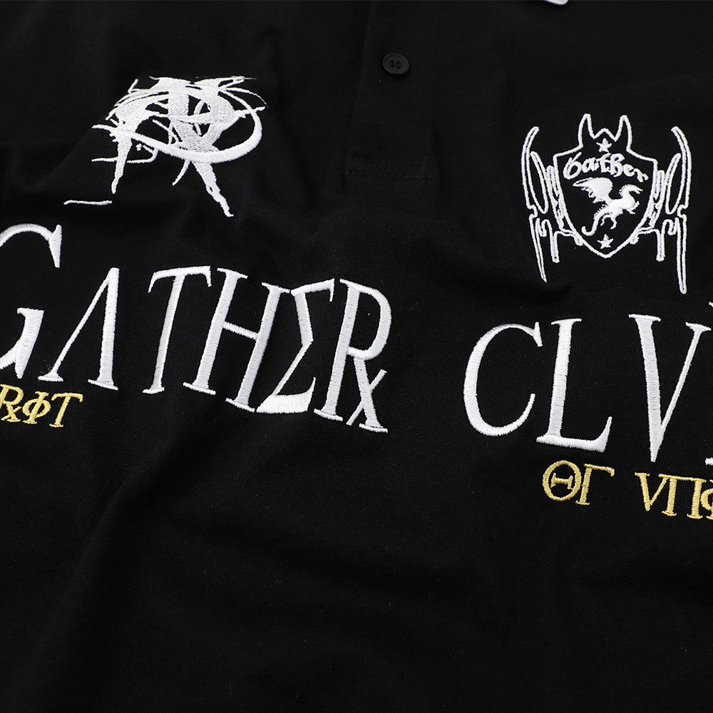Embroidered Graphic Polo