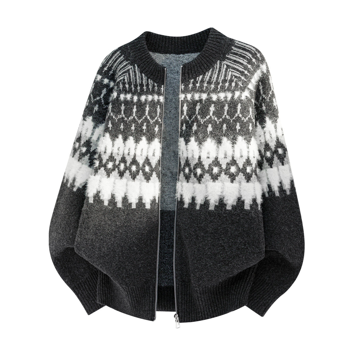 Nordic Zip Knit Cardigan