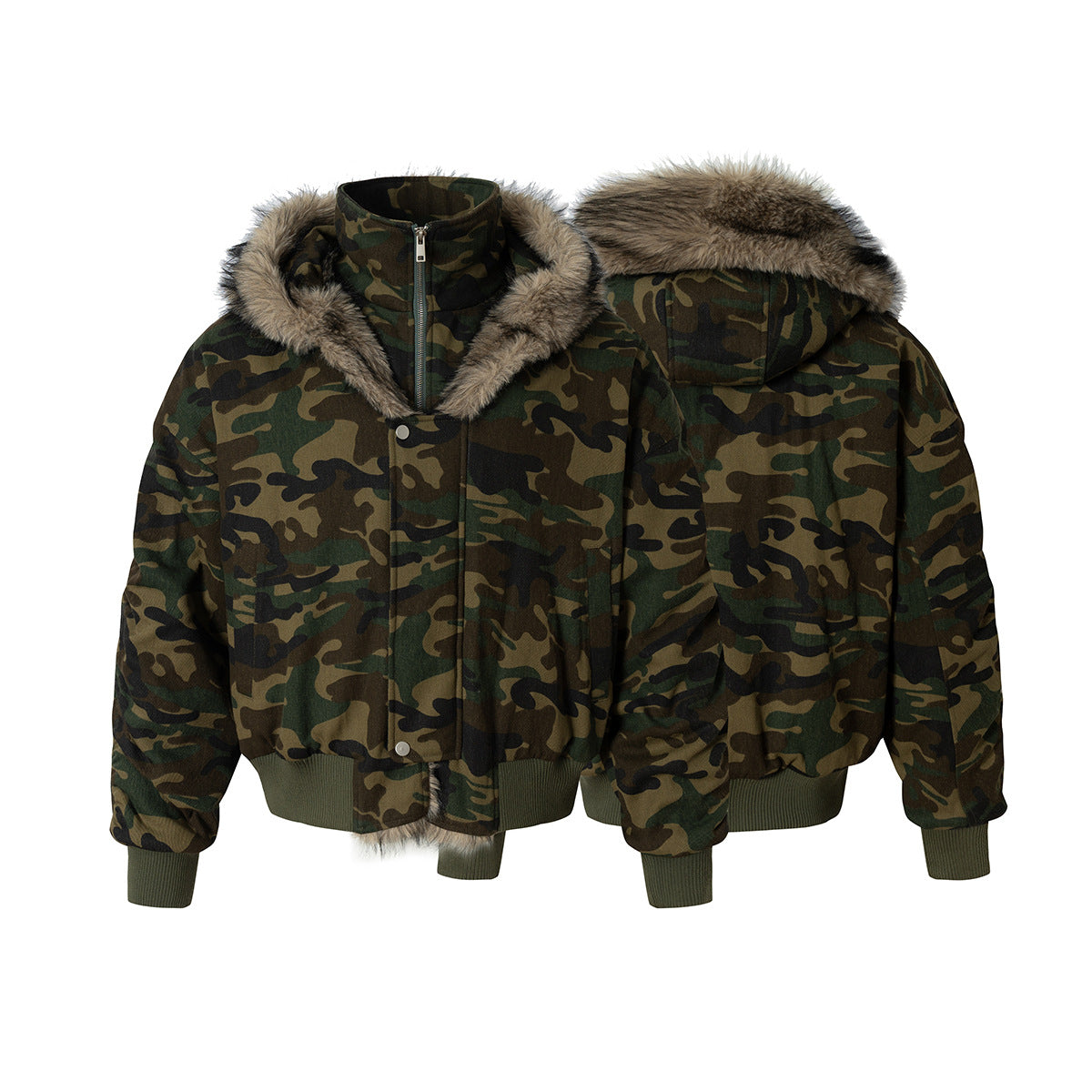 Fur Trim Utility Jacket