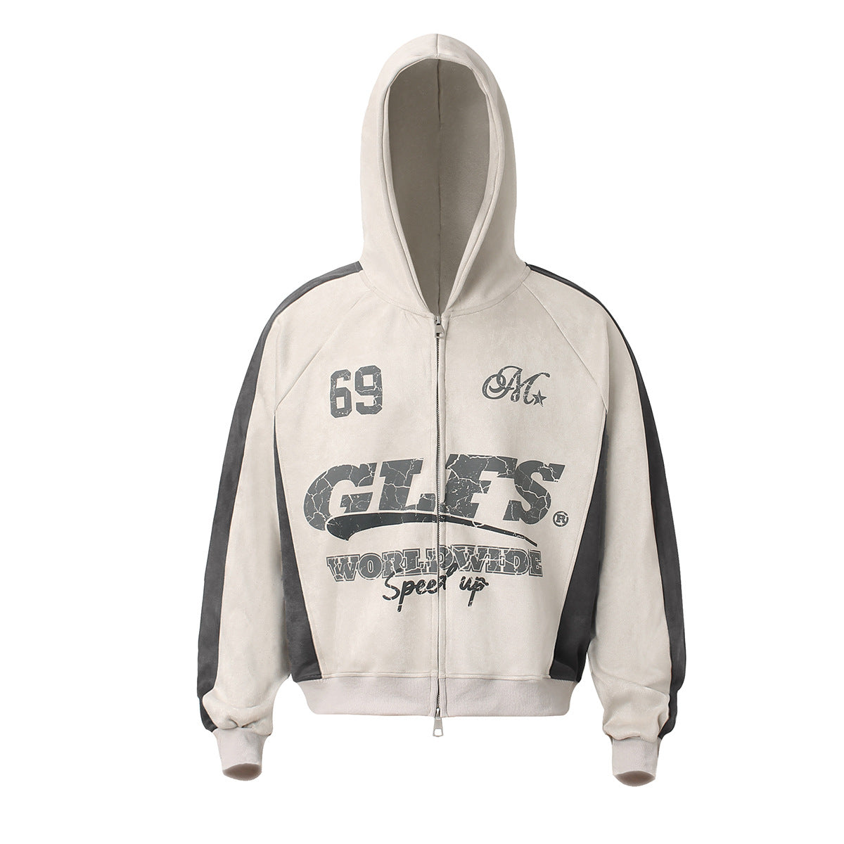 Suede Zipper Hoodie
