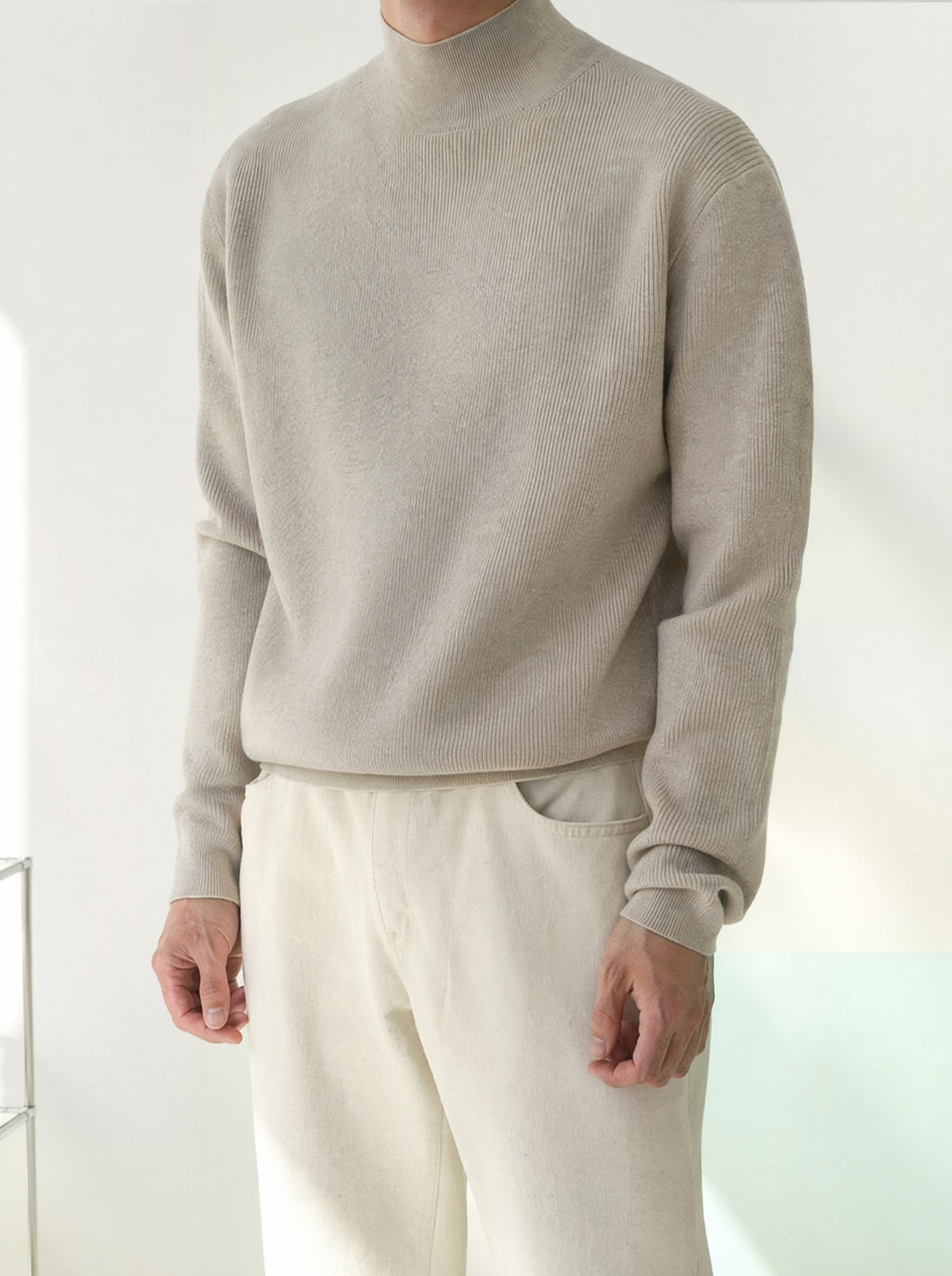 Minimal Mock Neck Knit