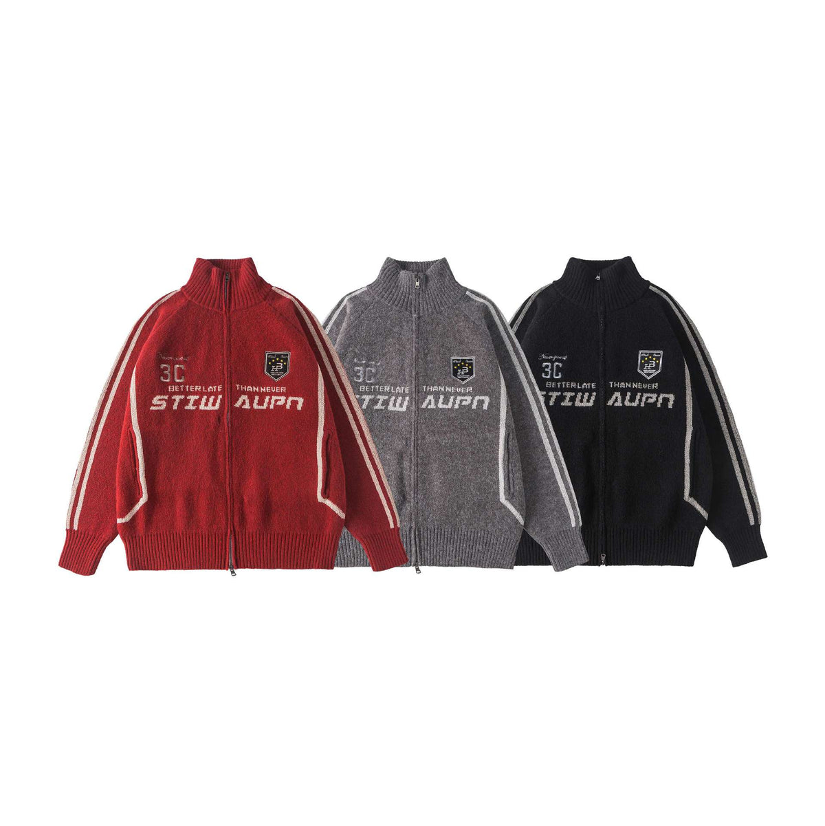 Varsity Track Knit Jacket
